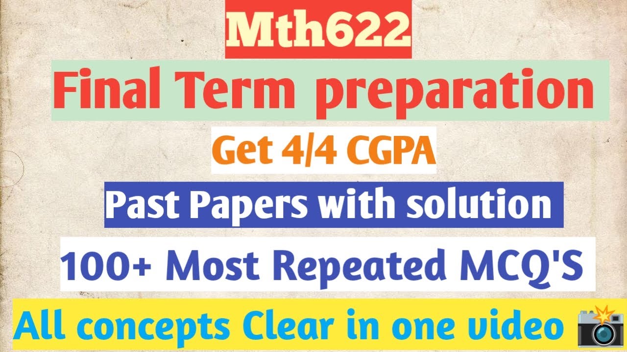 Mth622 Final Term Objective 2025 | Mth622 Final term preparation 2025 | Most repeated mcqs #mth622