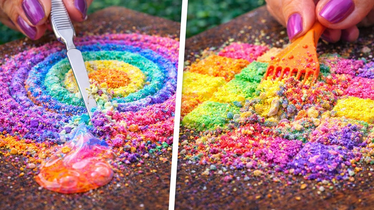 Elegant Aunt Erases Powder Art in One Swipe | Ultra Realistic ASMR (No Talking)