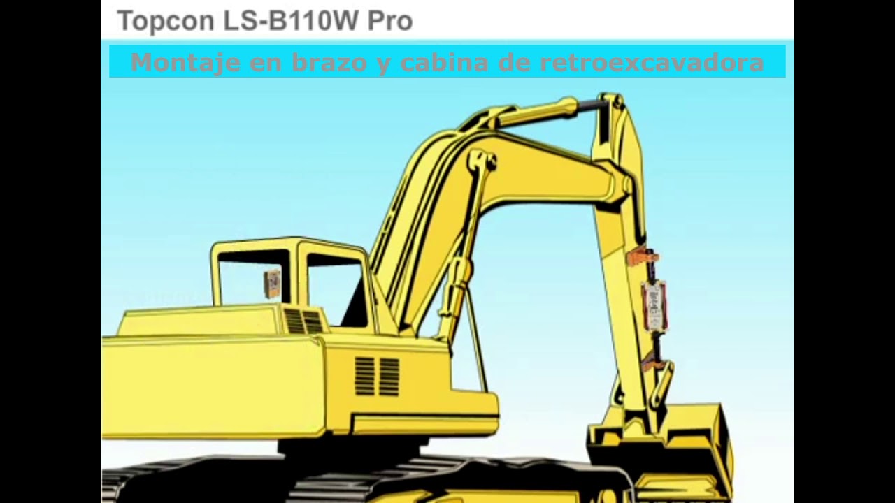 Control de maquinaria 1D para movimiento de suelos con receptor láser Topcon LS-B110W Pro.