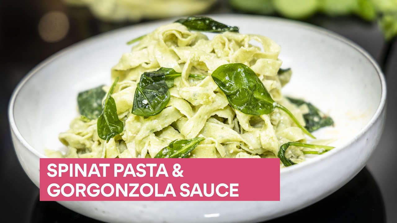 Spinat Pasta und Gorgonzola Sauce mit dem Kenwood Cooking Chef