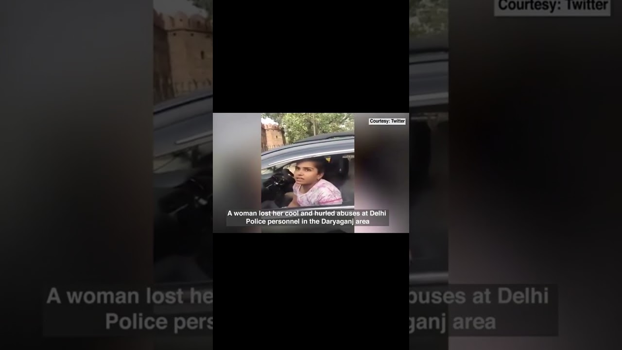 Delhi woman misbehaves with cops high drama