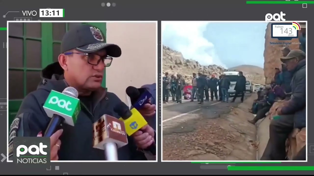 Policía reporta tres puntos de bloqueo en Potosí