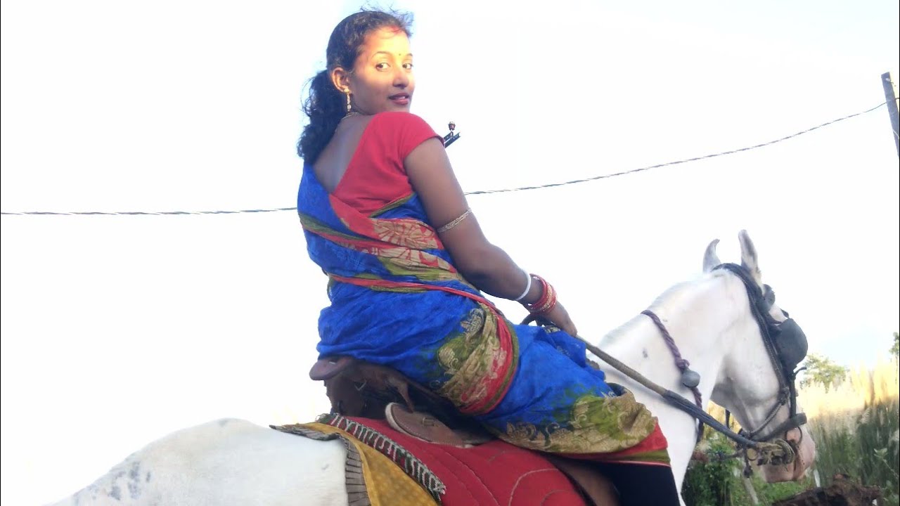 Woman's horse riding effort to an excellent ride