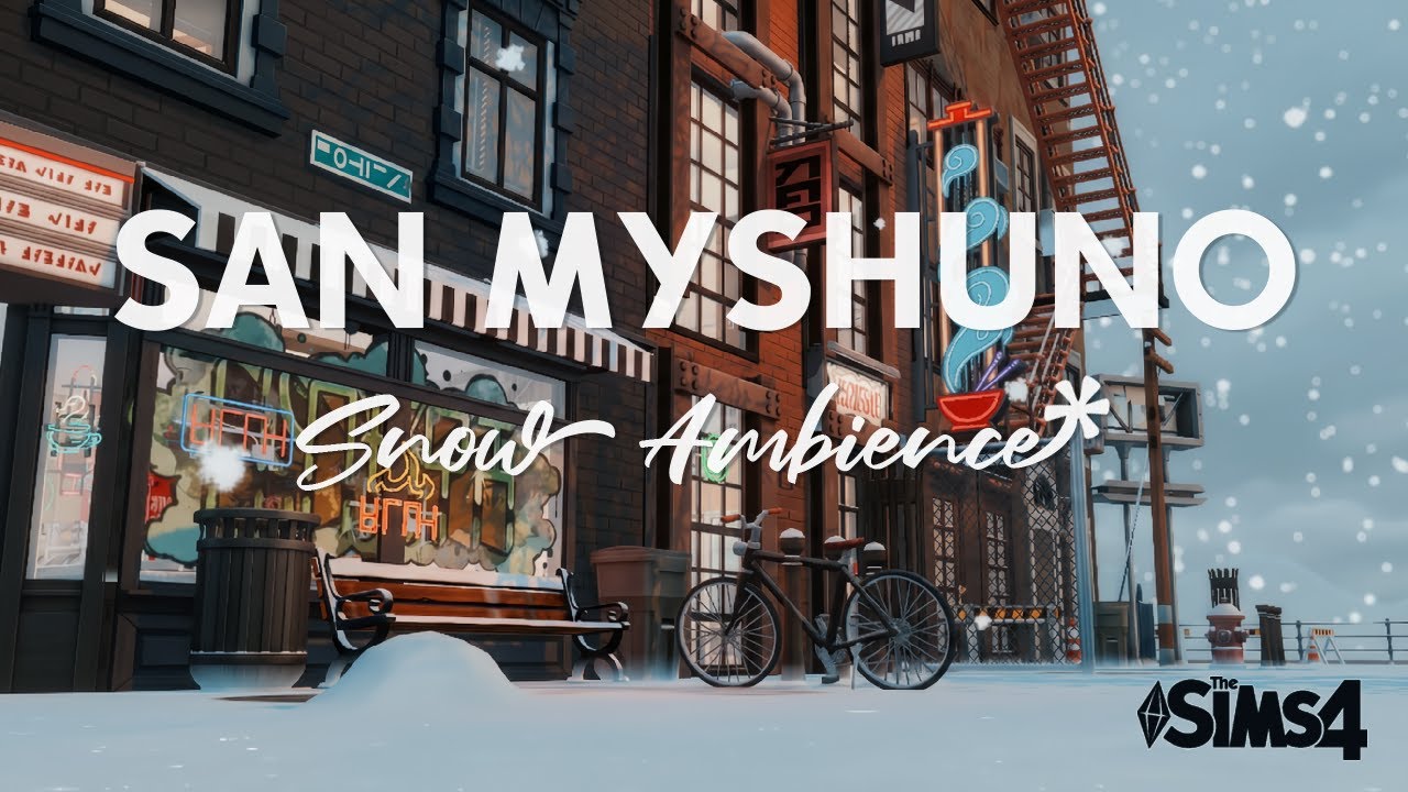 SAN MYSHUNO ❄️ Snow Ambience | Live The Sims (Scenes change every 5 minutes)