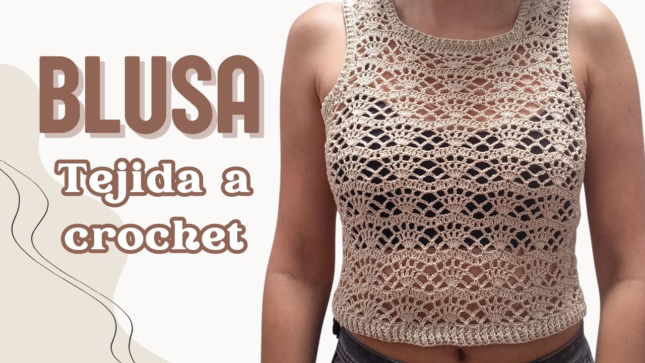 Blusa de tiras TEJIDA A CROCHET PASO a Paso #crochet #aprendecrochet #tutorialcrochet #tejedoras 
