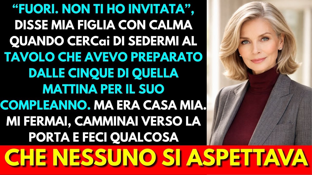Non Ti Ho Invitata, Disse Mia Figlia — Nella Casa Che Ho Costruito, Alla Tavola Che Ho Comprato