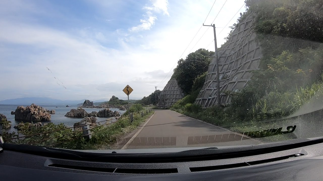 【車載動画】道道740号北檜山大成線 せたな町北檜山区 → せたな町大成区【大成市街/ごつい岩】