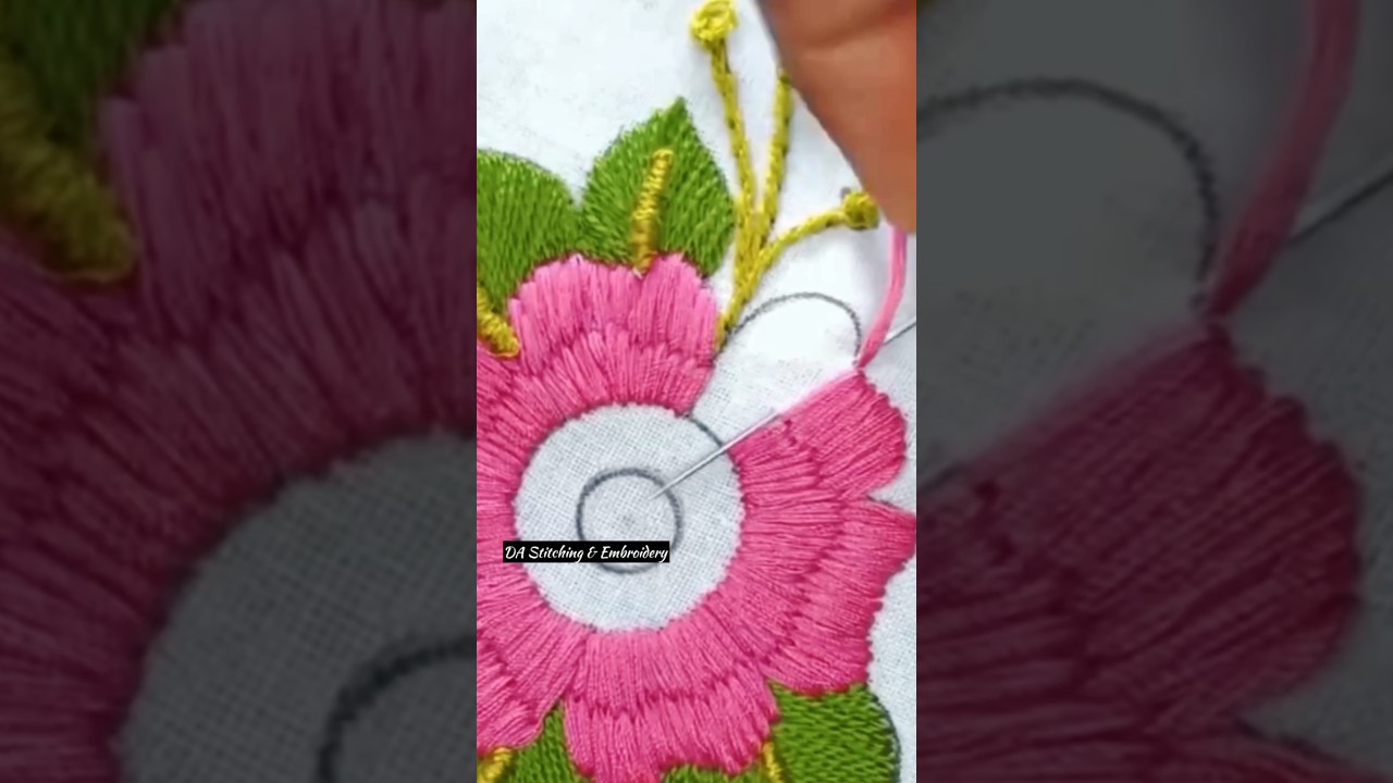 Unique hand stitch embroidery just one step  #shorts #trending#stitch #ytshorts #embroidery