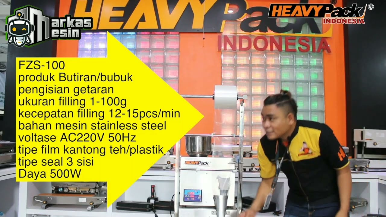 REVIEW Mesin Sachet Otomatis Bubuk & Butiran FZS-100TSS HEAVYPACK