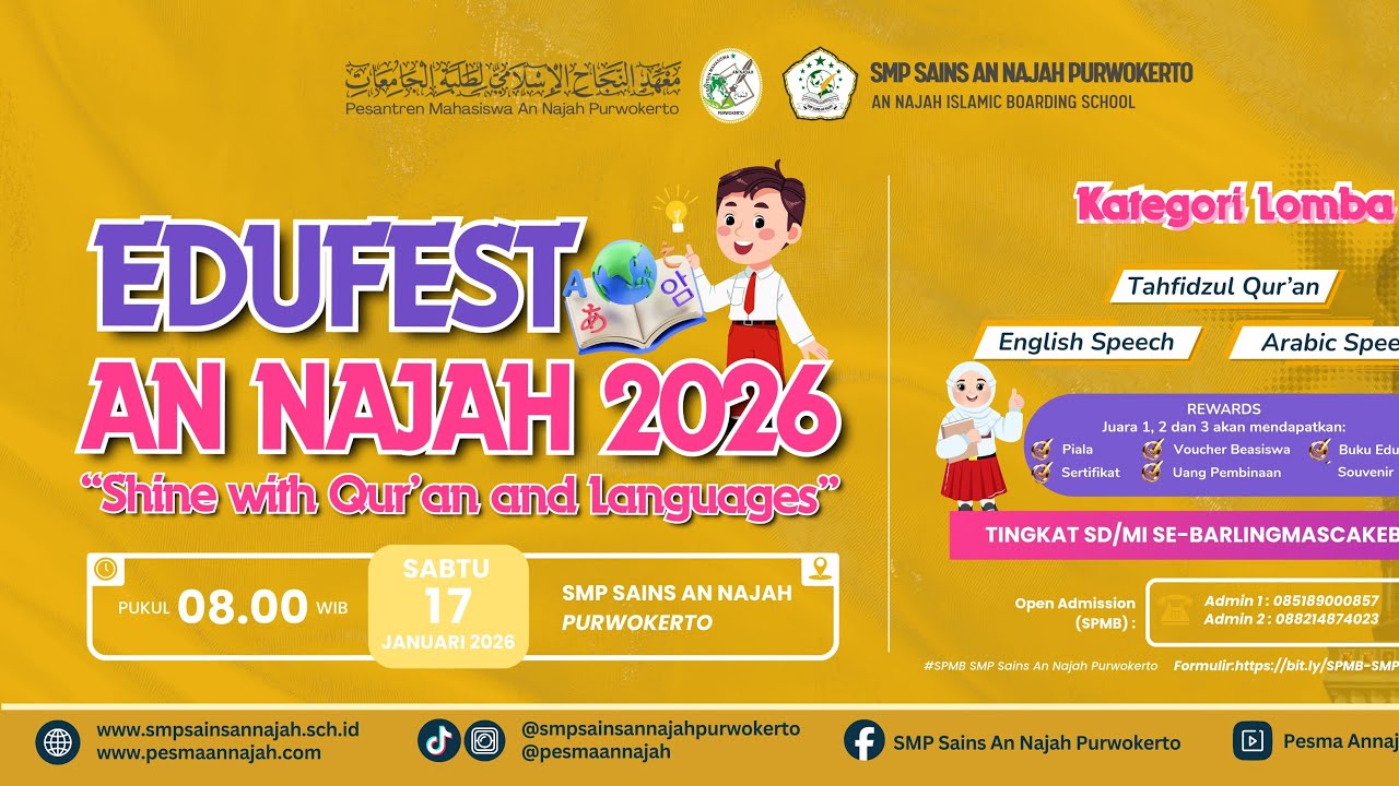 PENGUMUMAN DAN PENGANUGERAHAN EDUFEST SMP SAINS AN NAJAH PURWOKERTO