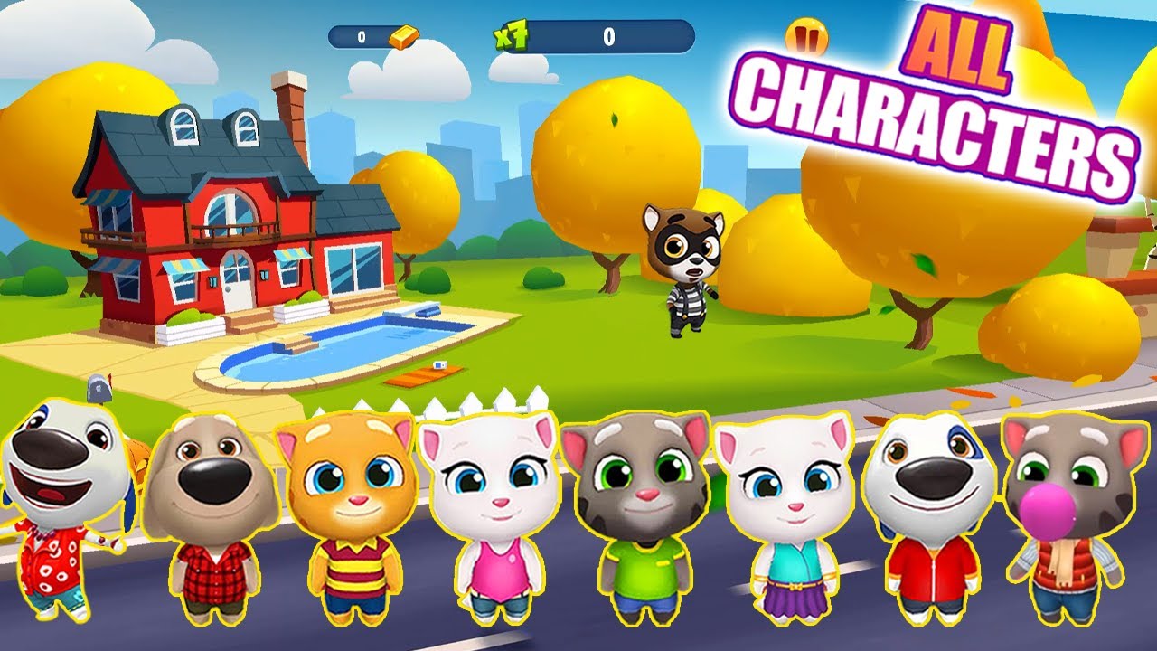 Talking Tom Gold Run Halloween 🎃 All Characters & Level Unlocked + Ultimate Fun 🎉