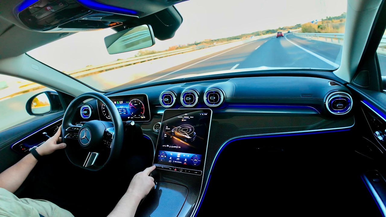 Driving my Mercedes-Benz C-Class engine sound!🚙ASMR driving experience No Music, No Talk