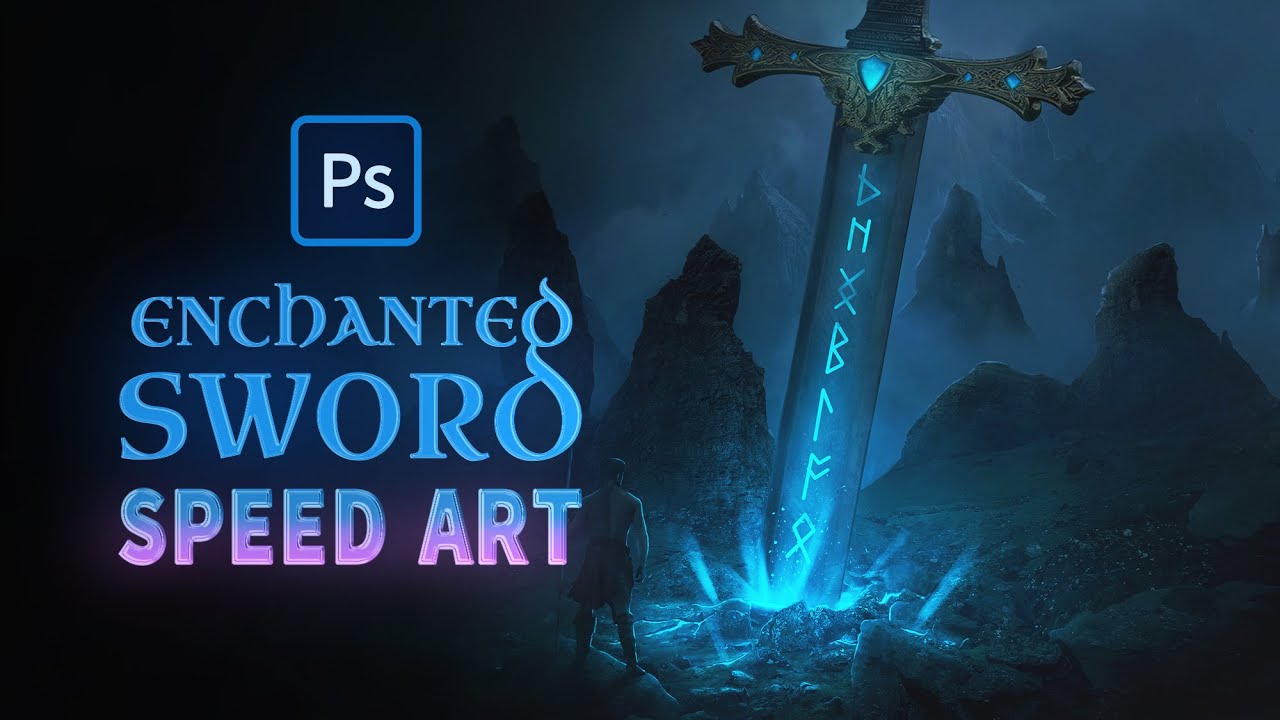 Photoshop speed art | The enchanted sword