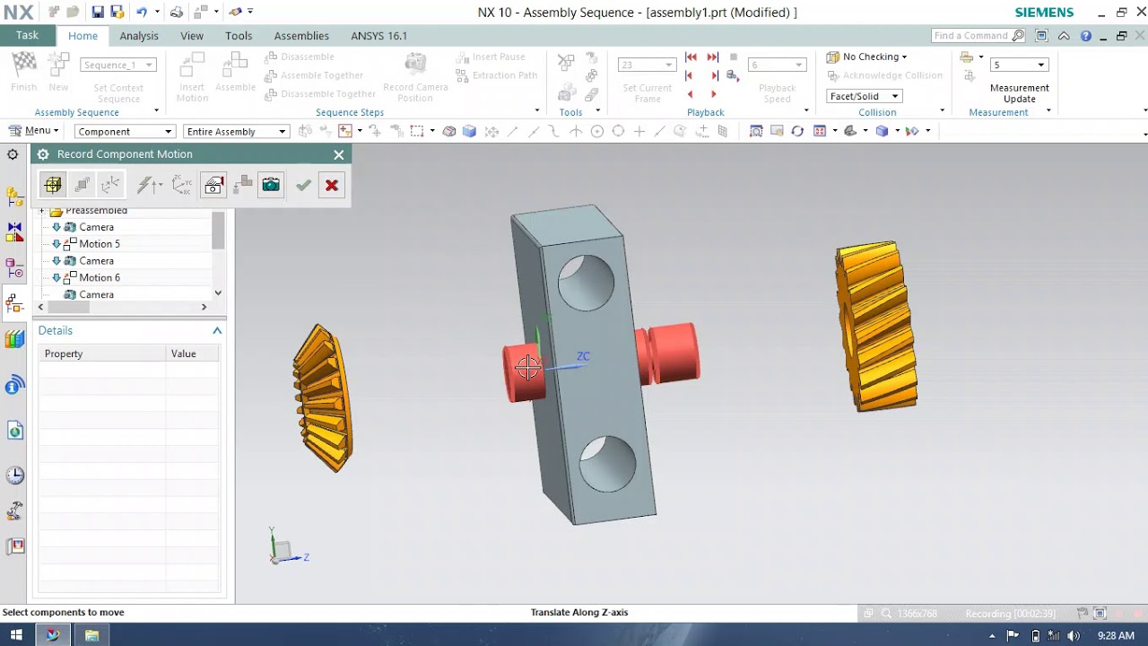 #4 : How to Record || create animation of assembly in NX.
