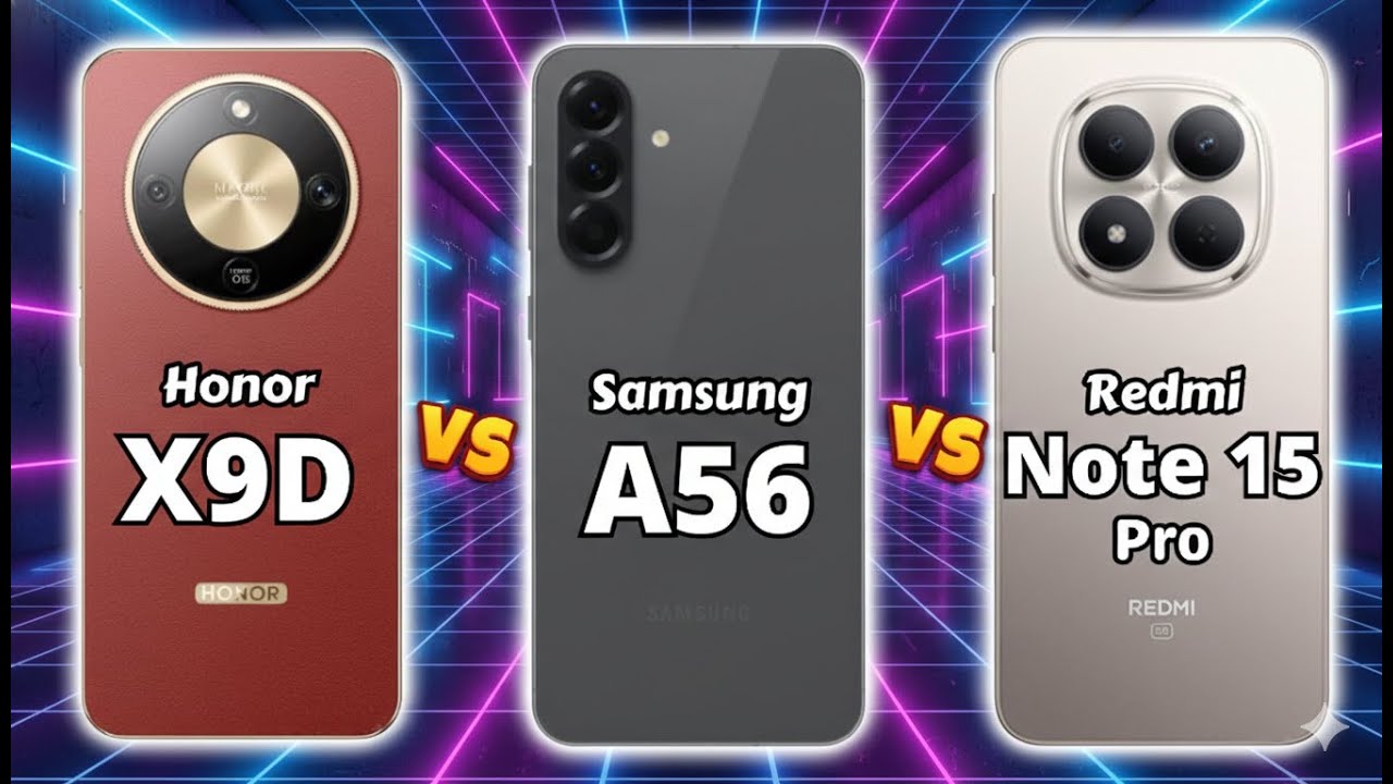 Honor X9d vs Samsung A56 vs Redmi Note 15 Pro 5G