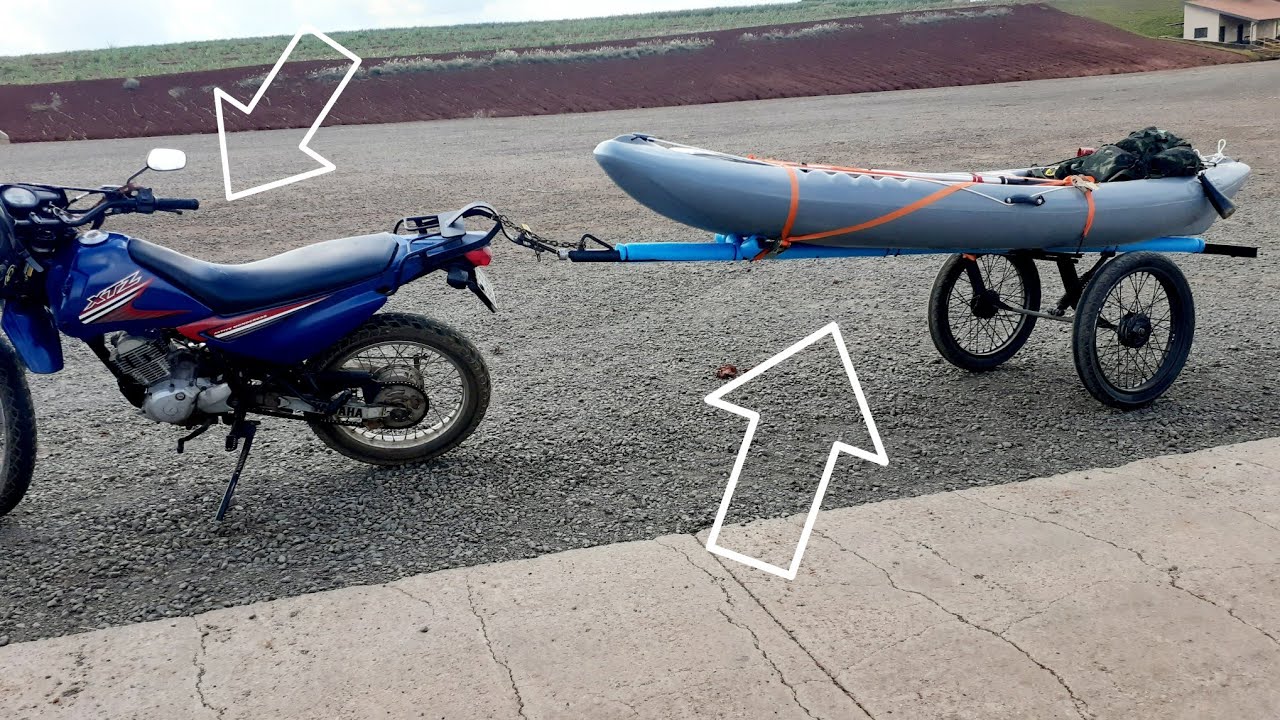 Caiaque hidro solar + reboque para moto!!!!