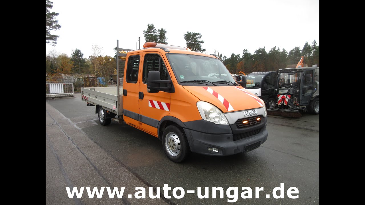 Iveco 35S15 Doka Tiefladepritsche EU5 115'km 6Sitzer AHK 3.500kg Kommunalfahrzeug  www.auto-ungar.de