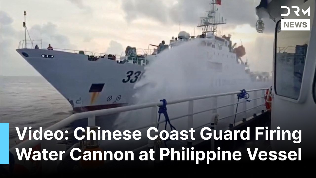 WATCH: Video Shows Chinese Coast Guard Firing Water Cannon at Philippine Vessel | AC1B