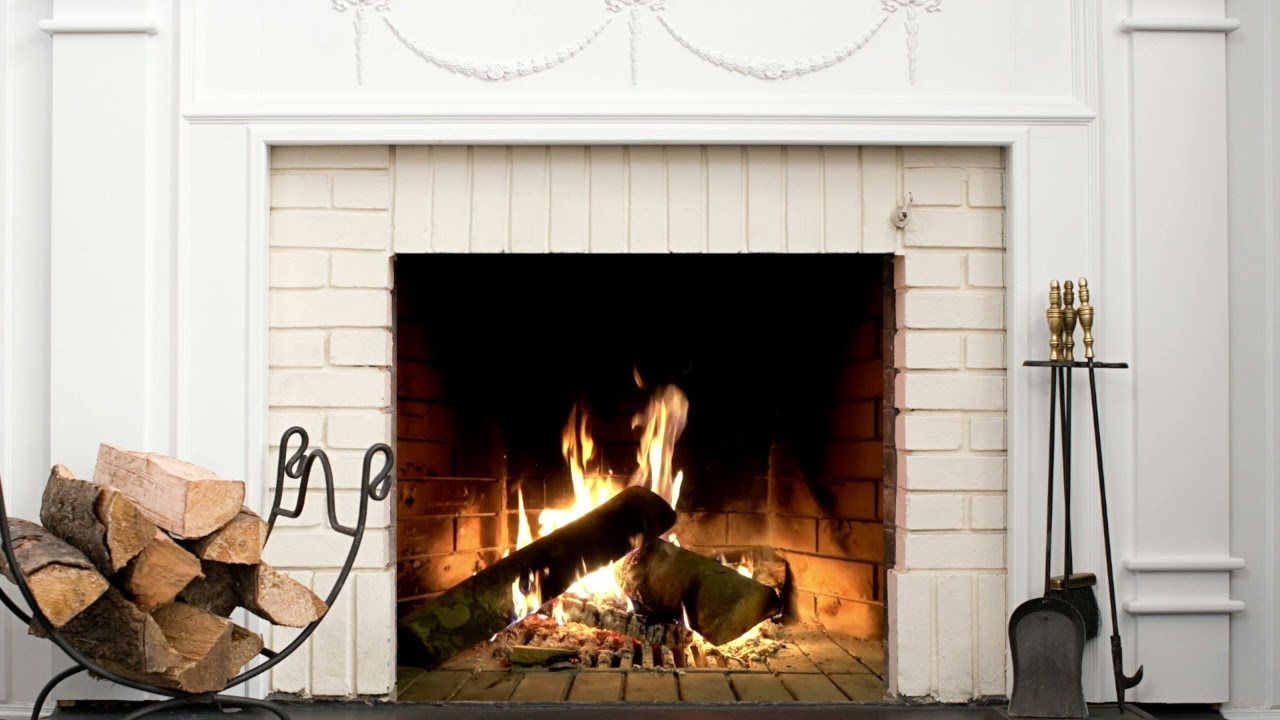 Relaxing White Fireplace With Crackling Sounds | 5 Hours Burning Time | Cozy Scandinavian Vibes