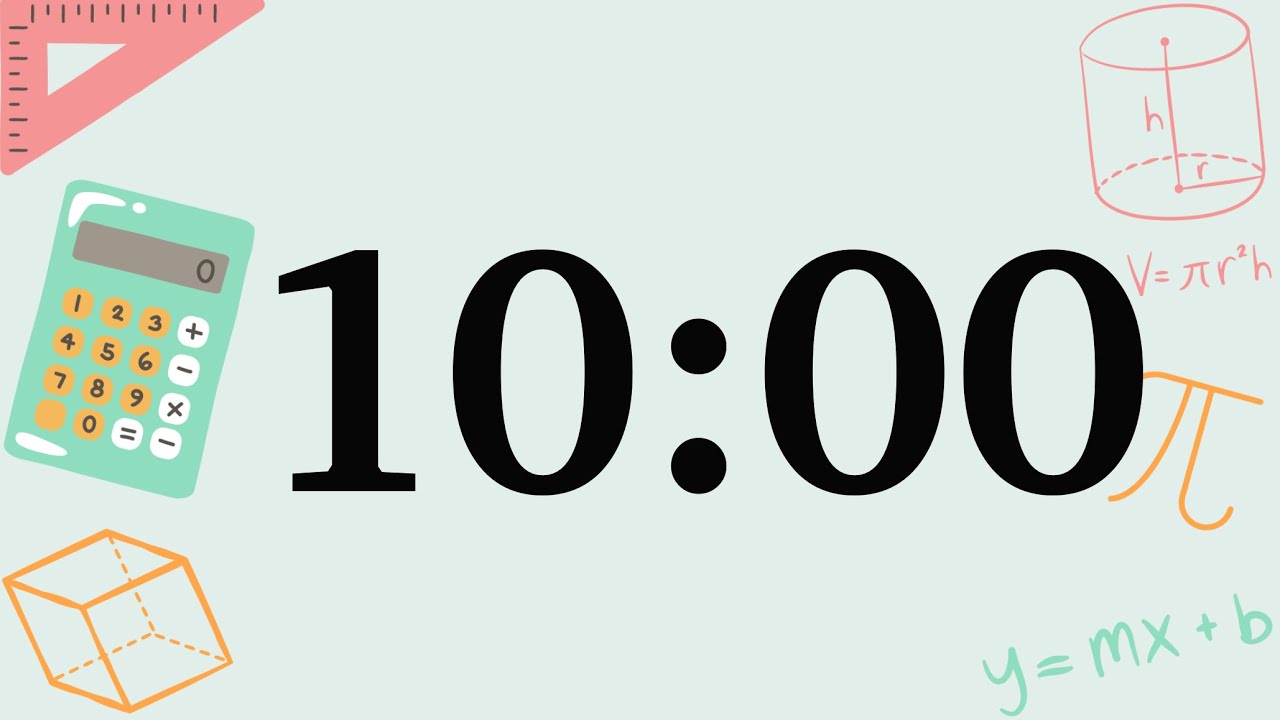 10 Minute Fun Math Timer (Soft Synth Tones at End)