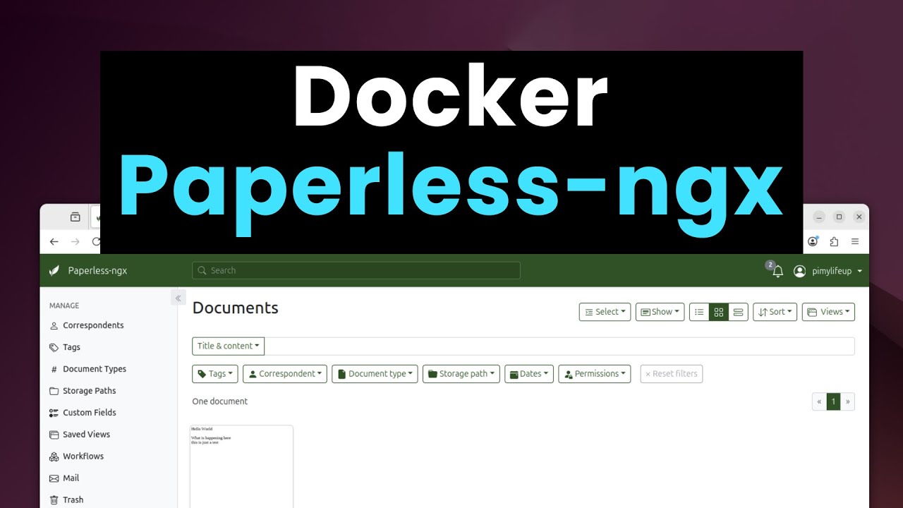 Digitize Paper Docs with Paperless-NGX in Docker