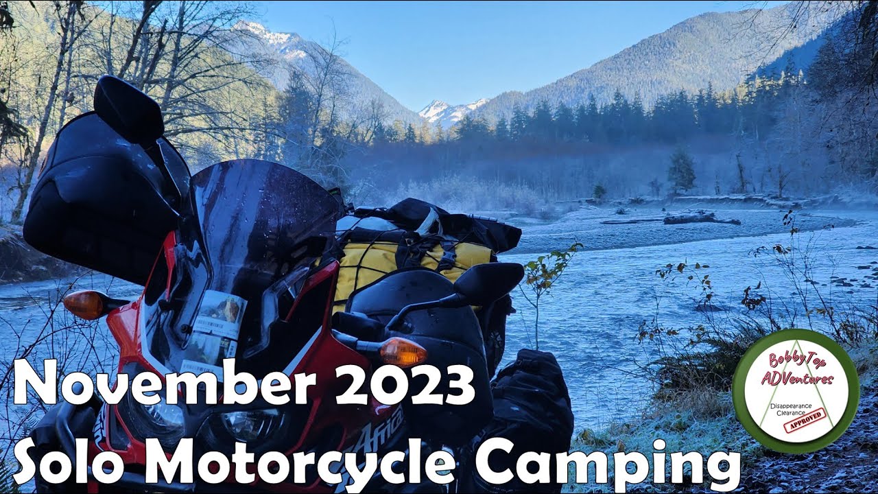 Solo Motorcycle Camping | Olympic National Forest | Honda Africa Twin | Tarp Shelter