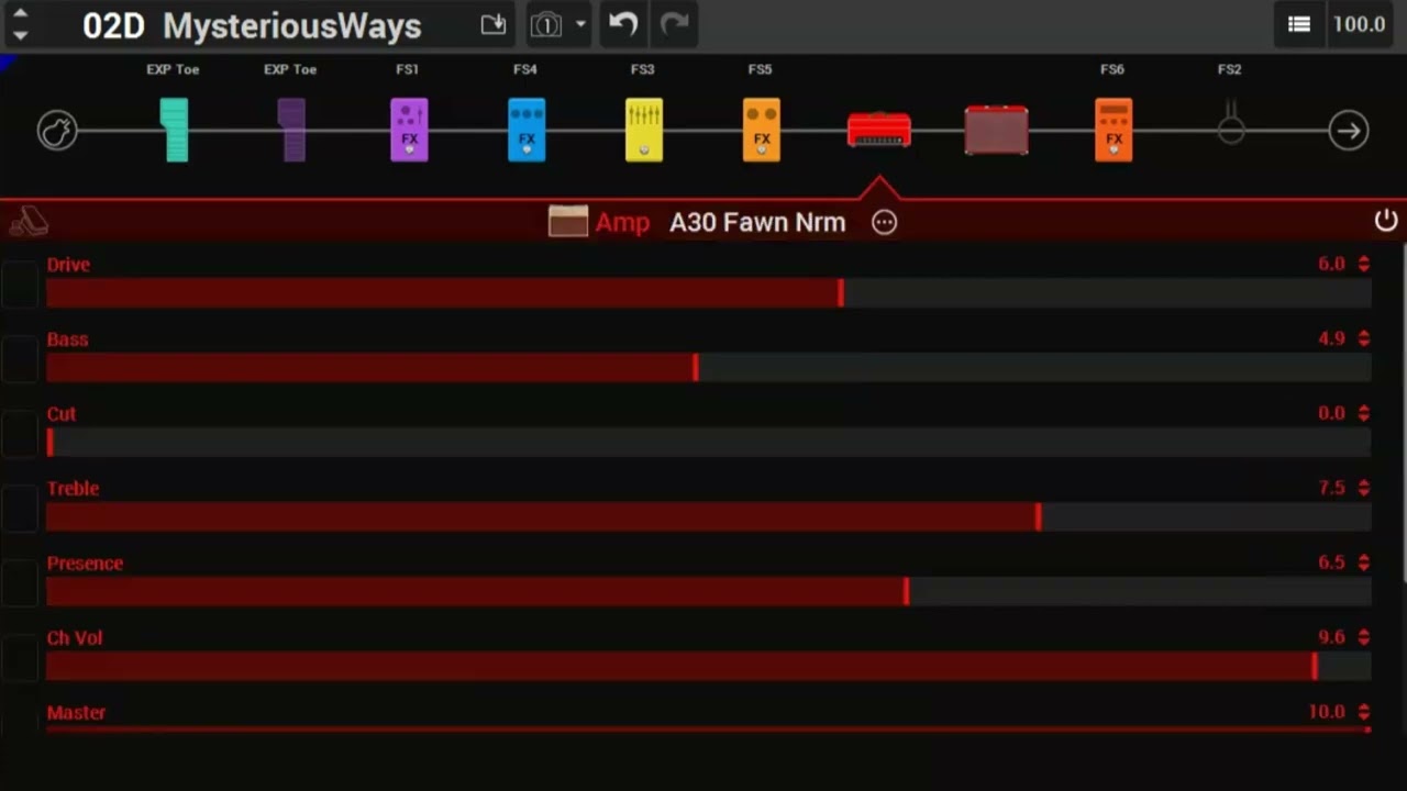 U2 Mysterious Ways Line 6 Pod Go Effect Settings
