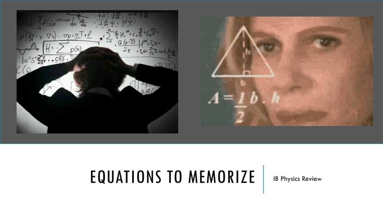 IB Physics Exam Review - Equations to Memorize