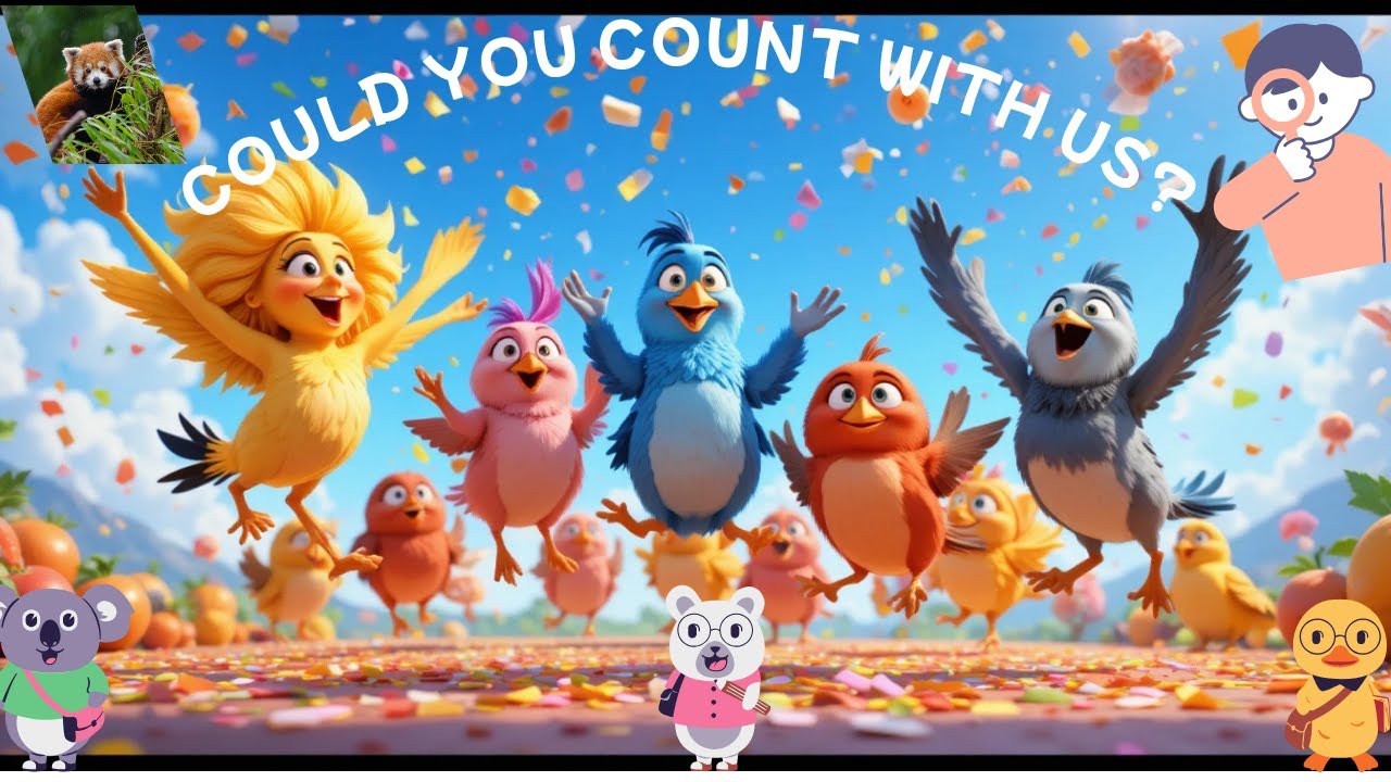 Learn Numbers with Farm Birds – Count & Dance with Sunny, Mia & Noah