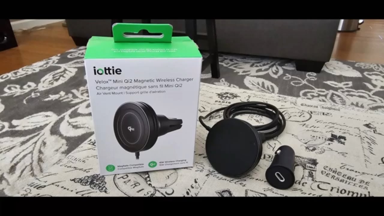 iottie Velox Mini Qi2 Wireless Charger: Air Vent Mount