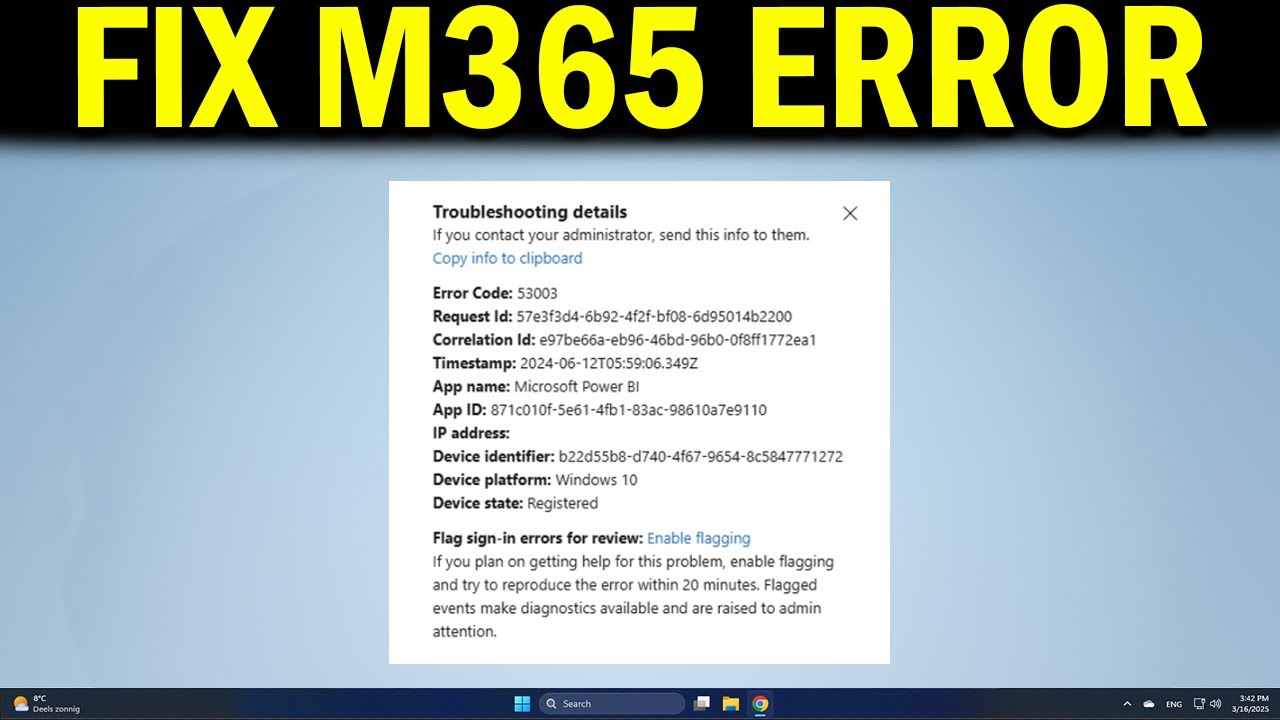 How To Fix Error Code 53003 in Microsoft 365 App