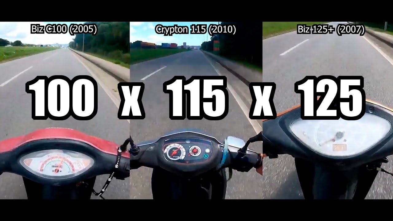 Biz 100 vs Crypton 115 vs Biz 125 - Acelera&ccedil;&atilde;o