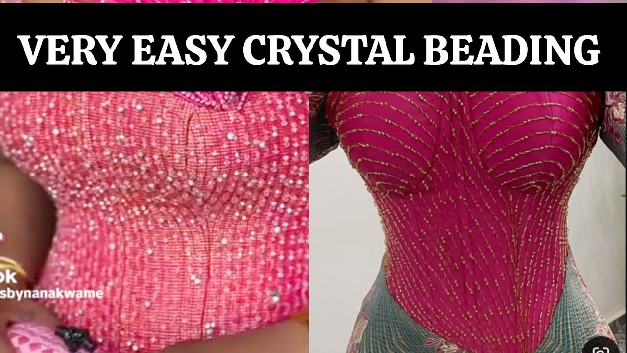HOW TO BEAD FOR BEGINNERS , SIMPLE CRYSTAL.BEADING