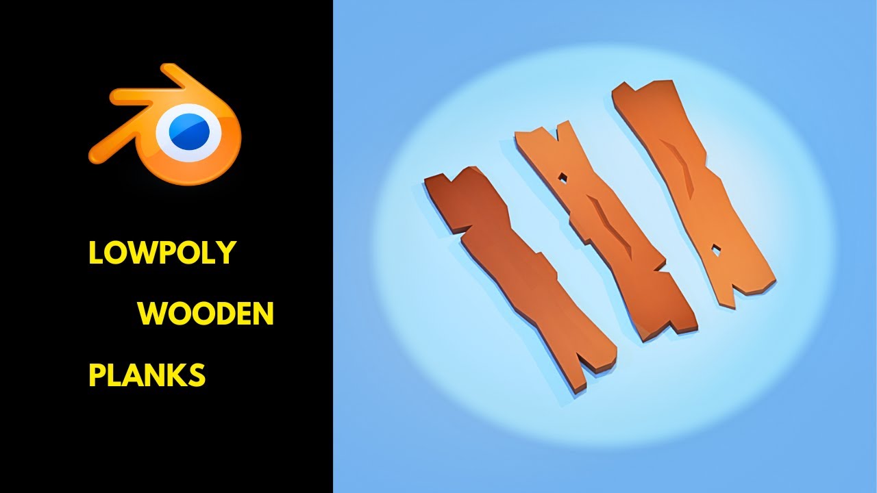 Stylized Low-Poly Wooden Planks | Blender Tutorial for Beginners #blender3dmodelling #lowpoly
