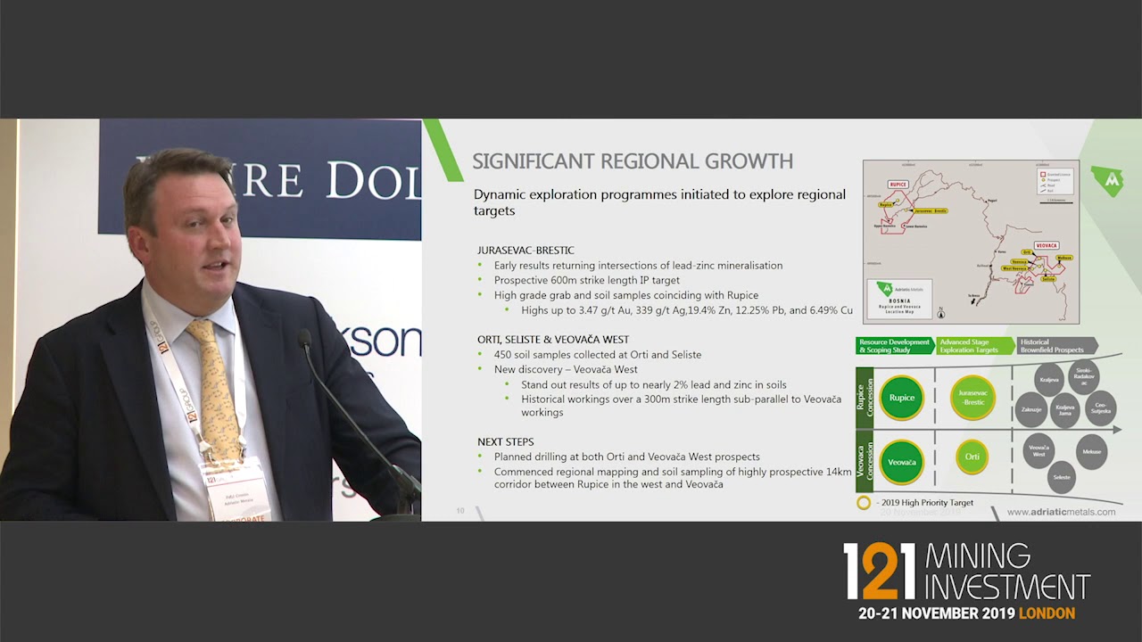 Presentation: Adriatic Metals - 121 Mining Investment London Autumn 2019