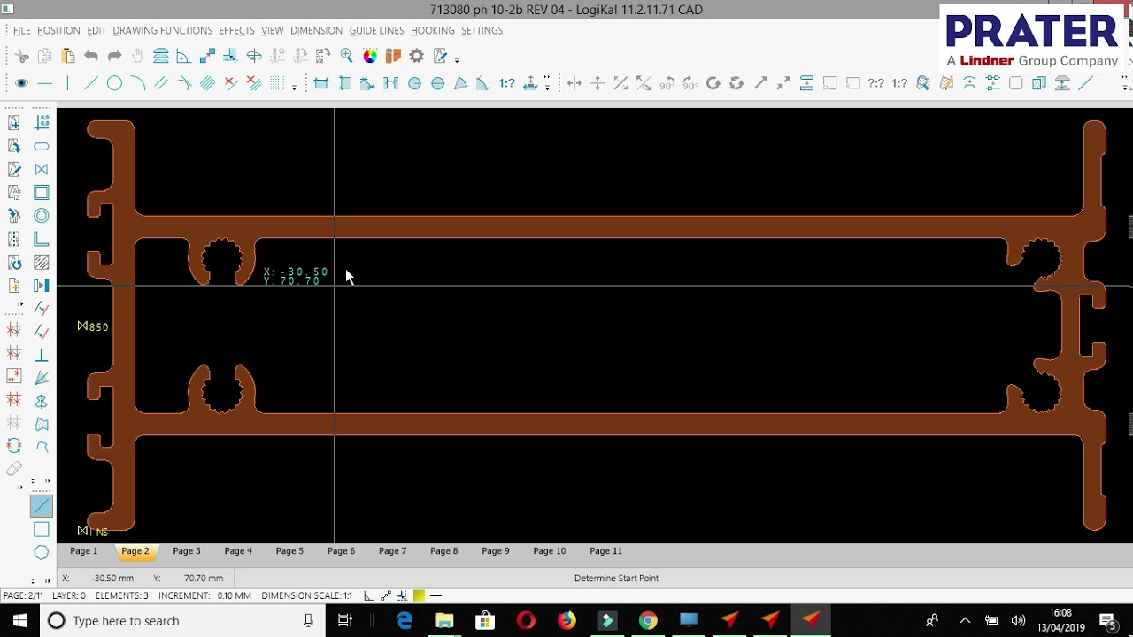 Automatic Bar Drawings in Logikal (orgadata)