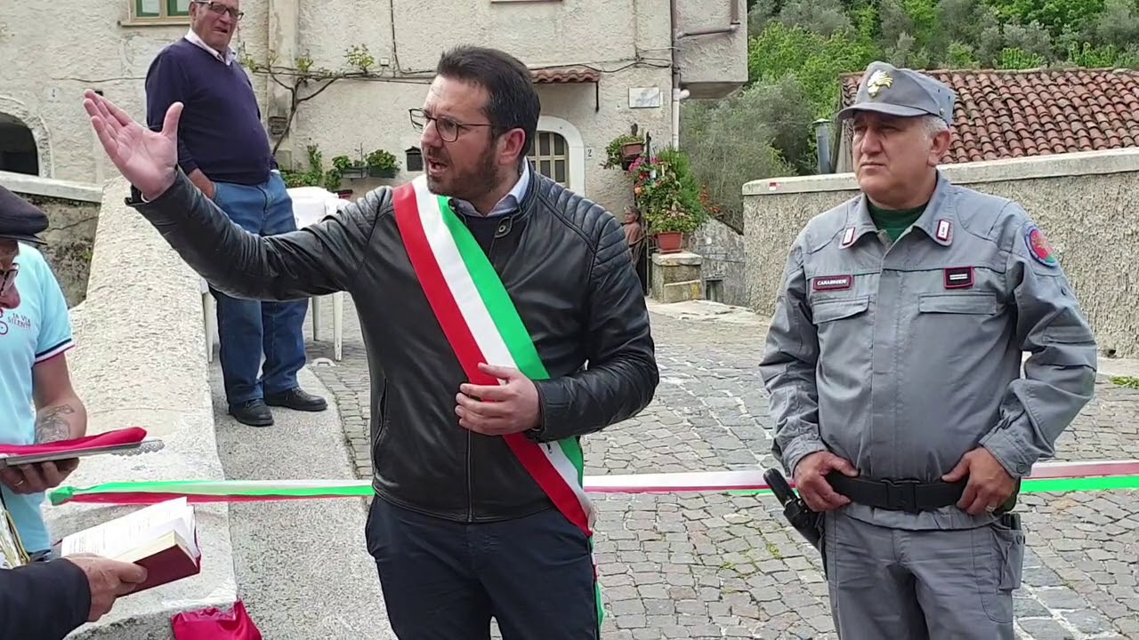 Piaggine, inaugurazione Sentiero Cervati - L'intervento del sindaco Guglielmo Vairo