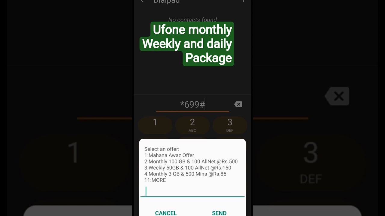 Ufone Monthly 100Gb package