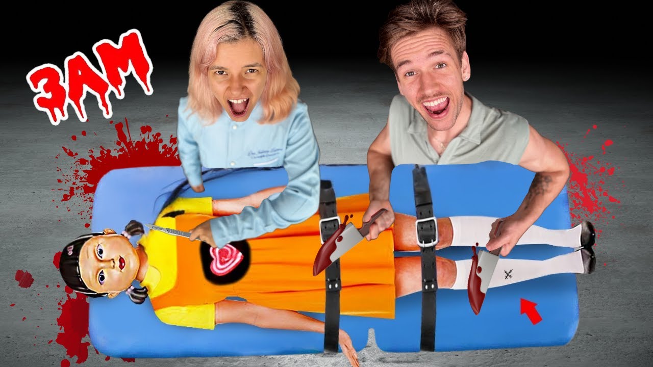 O QUE TEM DENTRO? ABRIMOS A BONECA DO BATATINHA FRITA NO MEIO (ROUND 6 NA VIDA REAL)