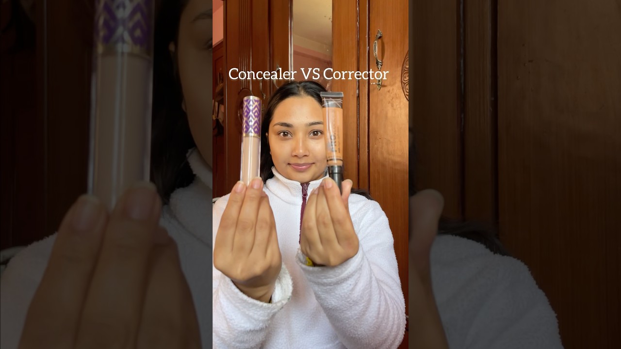 Concealers vs corrector #conceler #corrector #makeup #tips #hack