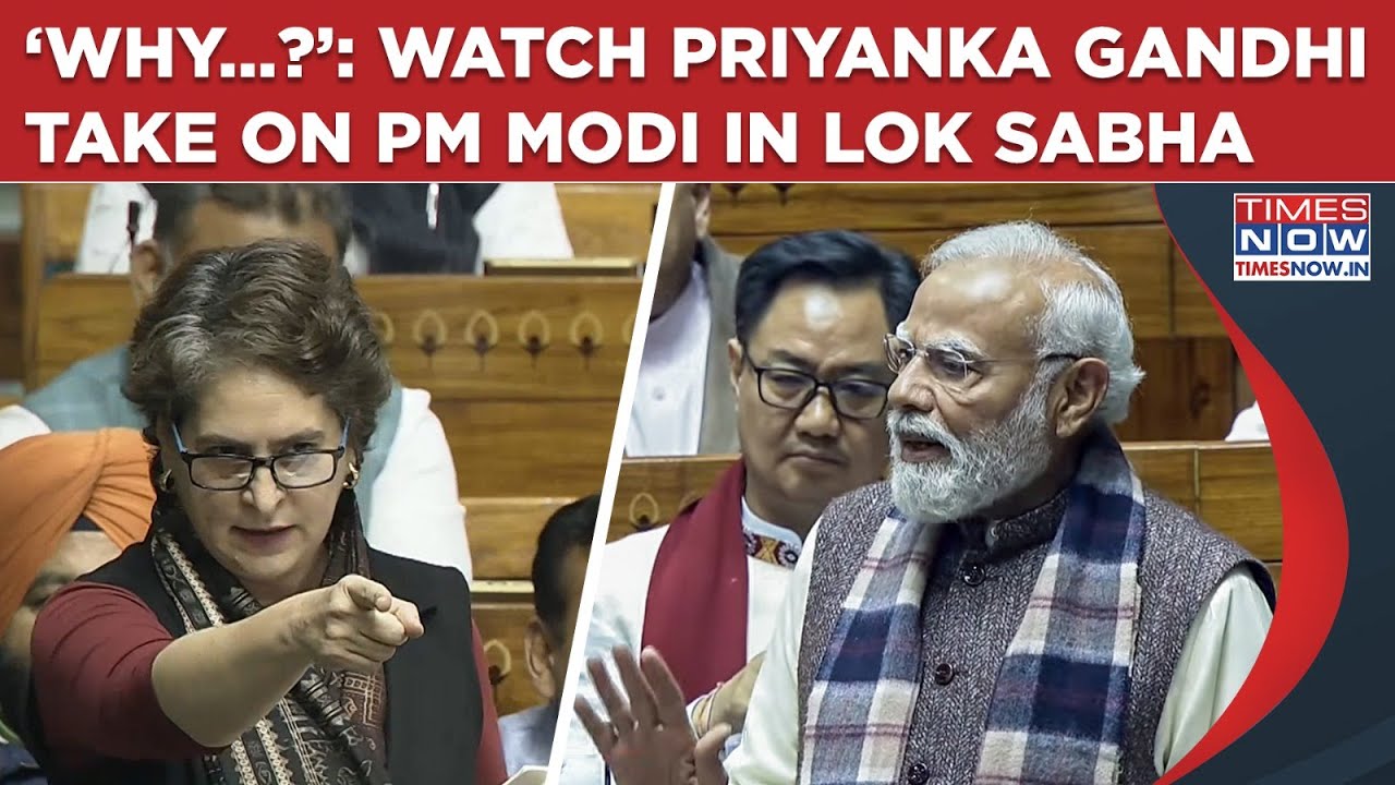 Modi Vs Priyanka Gandhi: Congress MP Directly Takes On PM, BJP In Lok Sabha| Watch Fiery Faceoff