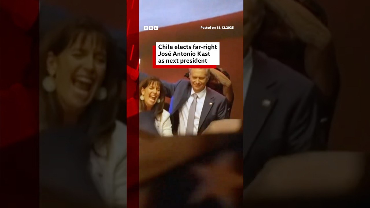 Chile elects far-right Jos&eacute; Antonio Kast as next president. #Chile #ChileElection #BBCNews
