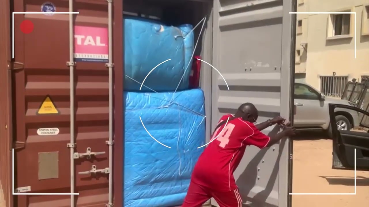Déchargement conteneur au Sénégal 🇸🇳 voiture venant de la Corée du Sud. Élite marketing pro