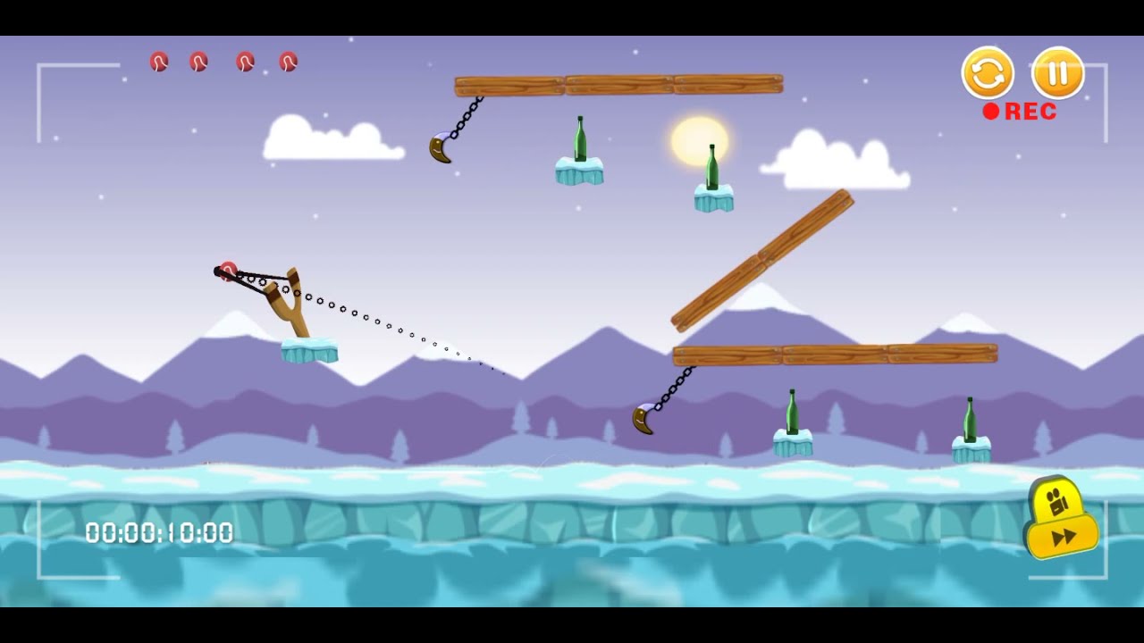#shanzaygaming       Knock Down Bottles Snow World Level 5