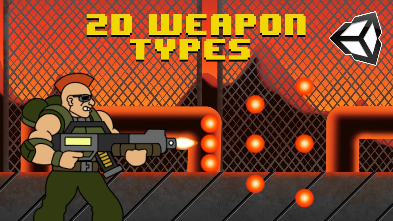 2D Weapon Types - Unity