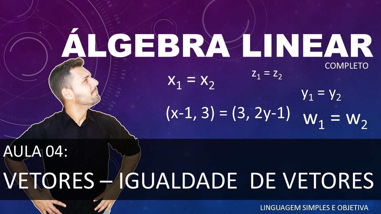 ÁLGEBRA LINEAR - Aula 04 - Vetores - Igualdade de vetores