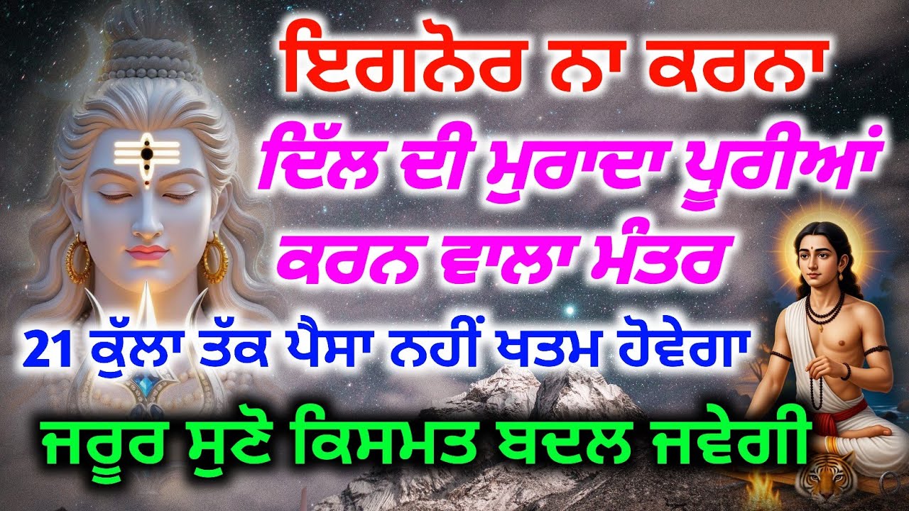 ਦਿੱਲ ਦੀ ਮੁਰਾਦਾਂ ਪੂਰੀਆਂ ਕਰਨ ਵਾਲਾ ਮੰਤਰ, 21 ਕੁੱਲਾਂ ਤੱਕ ਪੈਸਾ ਨਹੀਂ ਮੁੱਕੇਗਾ ਜਰੂਰ ਸੁਣੋ,Baba Shri Chand Pms 