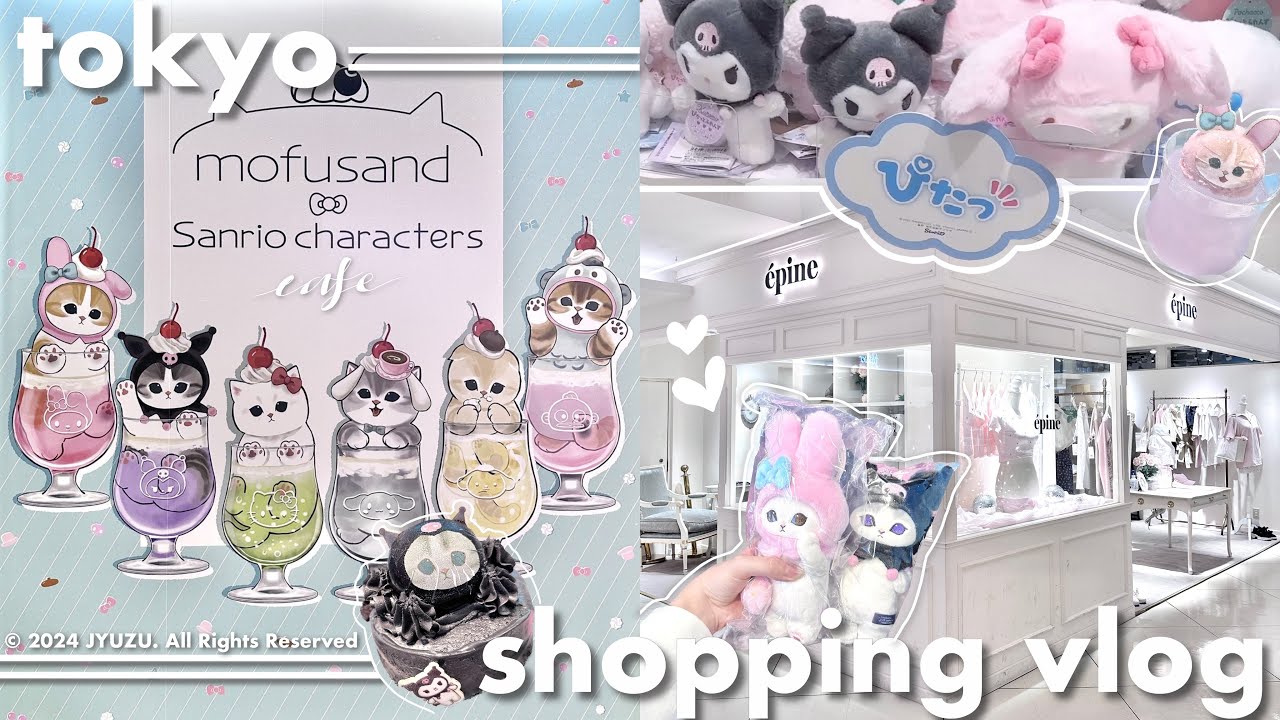 🌸TOKYO JAPAN VLOG🎐☁️|| shop with me in sanrio store, shinjuku, mofusand x sanrio cafe + more!