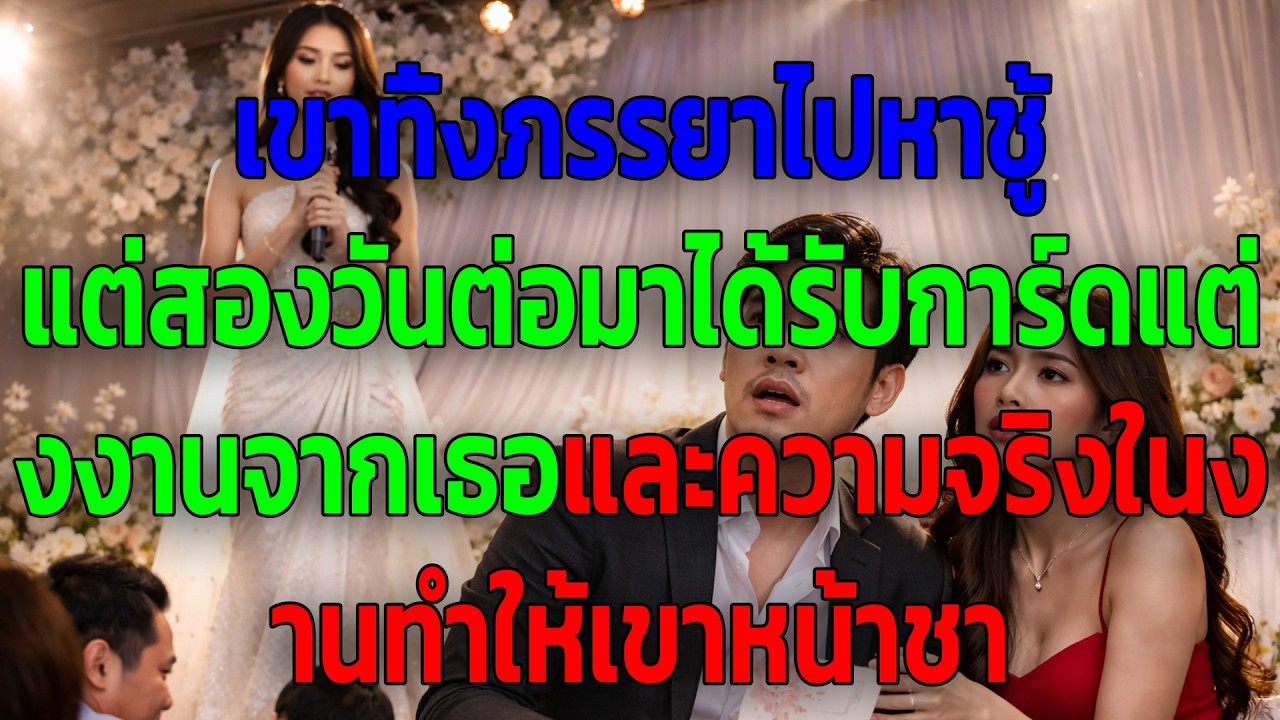 เขาทิ้งภรรยาไปหาชู้ แต่สองวันต่อมาได้รับการ์ดแต่งงานจากเธอ และความจริงในงานทำให้เขาหน้าชา