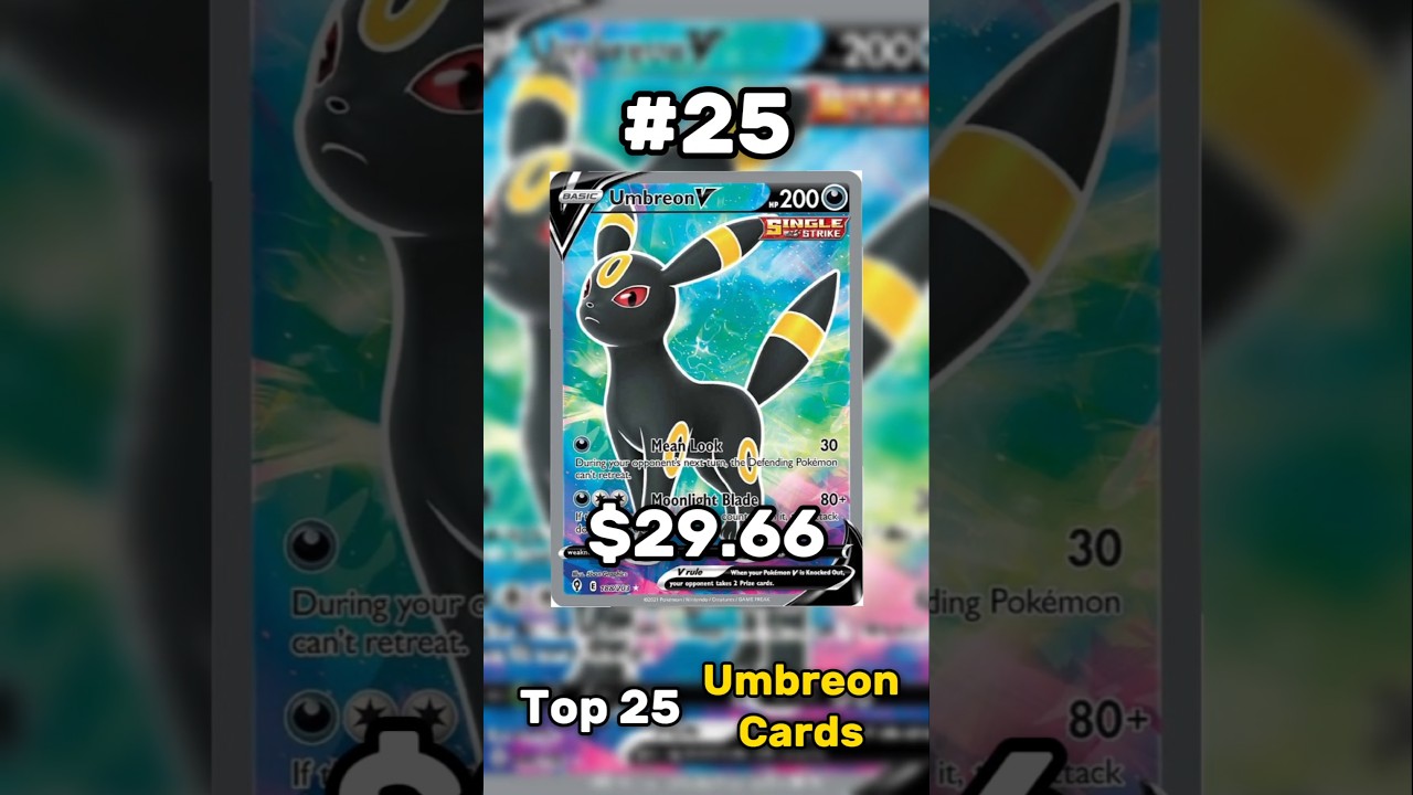 Top 25 (UMBREON) Pokemon Cards! #pokemon #pokemoncards #umbreon